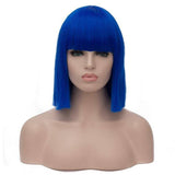 Elektrisch blauwe pruik