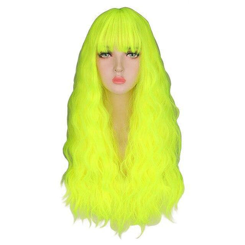 Fluorescerende Gele Pruik | Perruque-Club