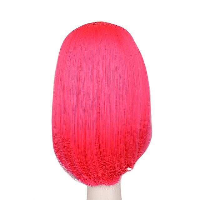 Goedkope fluorescerend roze pruik