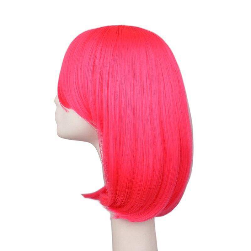 Fluorescerend roze pruik
