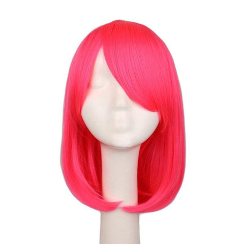 Fluorescerend roze pruik