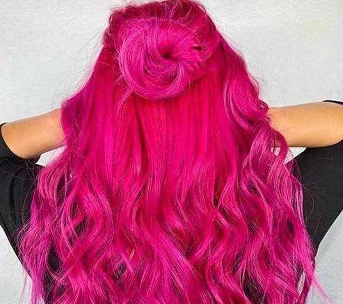 Roze Fushia Pruik