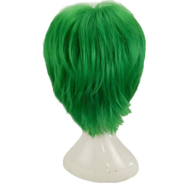 Gele en groene pruik