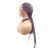 Pruik met gelijmde vlechten