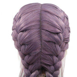 Pruik met gelijmde vlechten