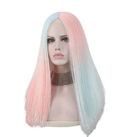 Gespleten haar pruik