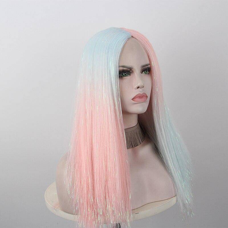 Gespleten haar pruik