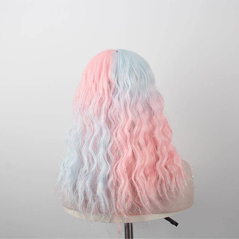 Gespleten haar pruik