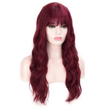 Bruine golvende pruik A4