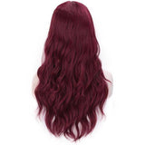 Bruine golvende pruik A4