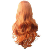 Golvende rode pruik
