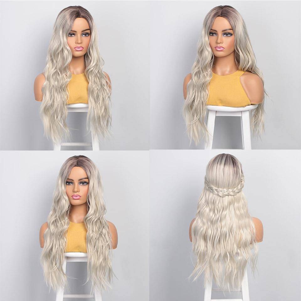 Grijs Blonde Pruik