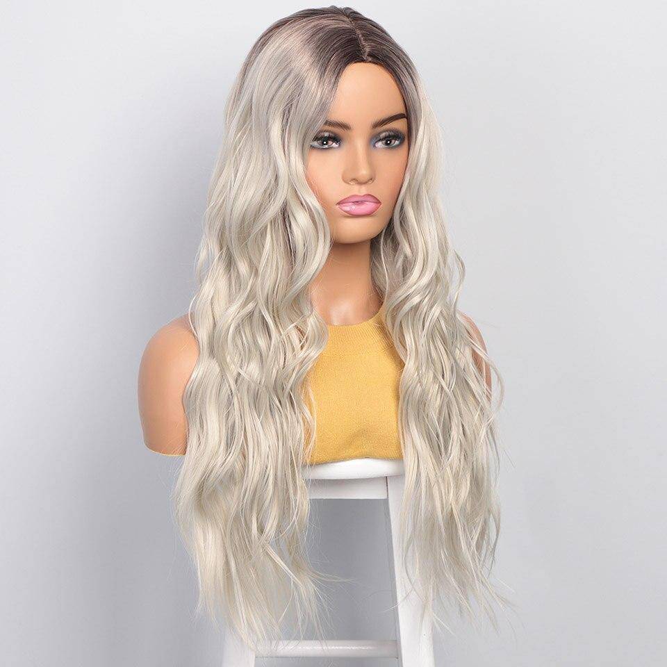 Grijs Blonde Pruik