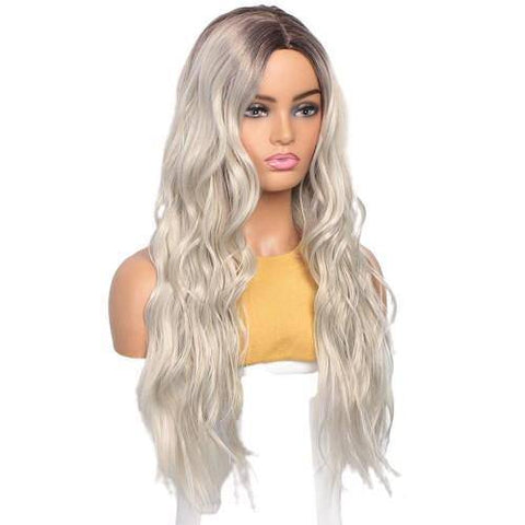 Grijs Blonde Pruik