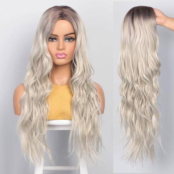 Grijs Blonde Pruik