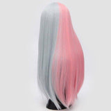 Grijze & Roze Pruik