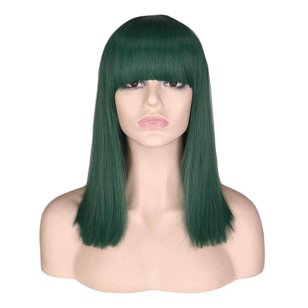 Groene vrouw pruik
