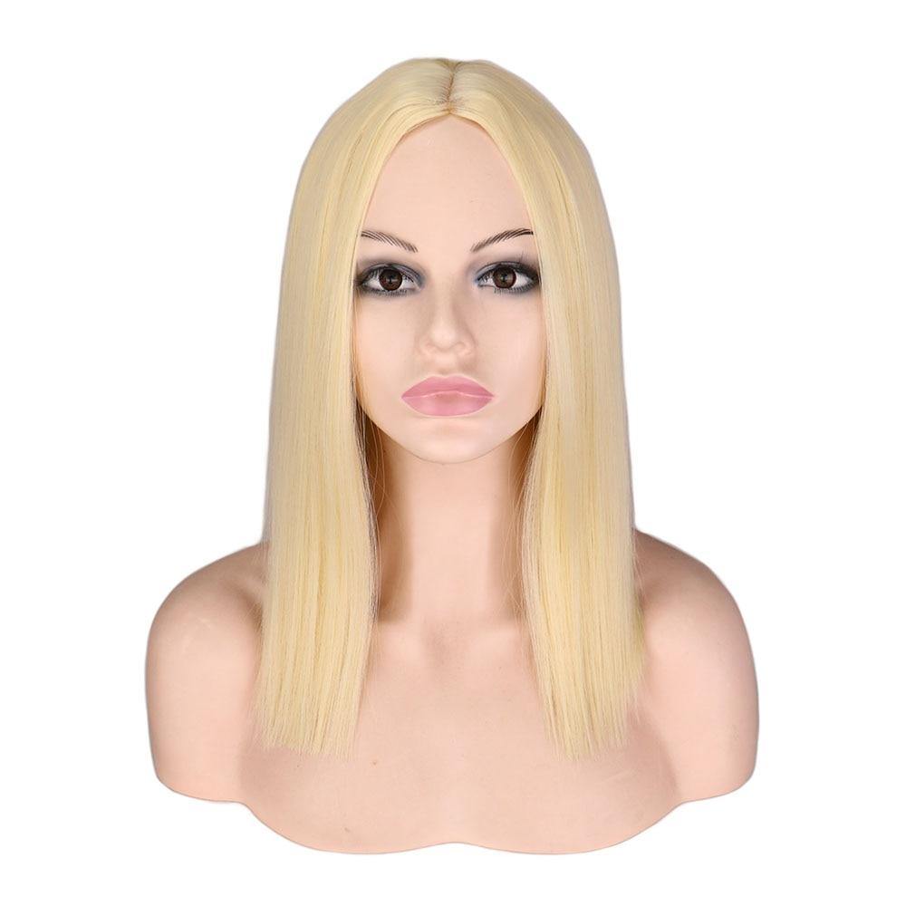 Halflange Blonde Pruik | Perruque-Club