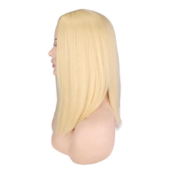 Halflange Blonde Pruik
