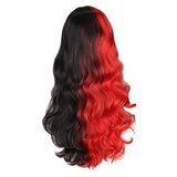 Harley Quinn rood en zwarte pruik