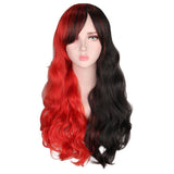 Harley Quinn rood en zwarte pruik