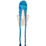 Jinx de Losse Kanonnenpruik Blauwe Vlechten