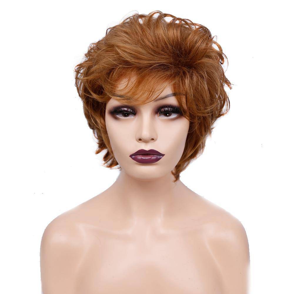 Korte brunette pruik | Perruque-Club