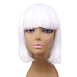 A18 kort wit haar pruik