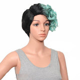 Krullend kort haar pruik