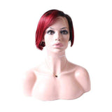 Korte pruik natuurlijk haar