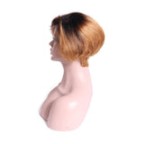 Korte pruik natuurlijk haar