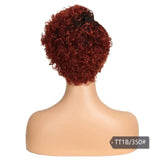 Korte pruik natuurlijk haar