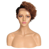 Korte pruik natuurlijk haar
