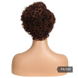 Korte pruik natuurlijk haar
