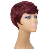 Korte rode pruik