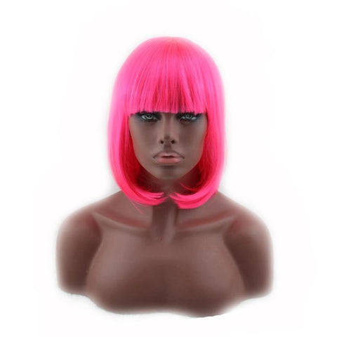 Korte Roze Pruik