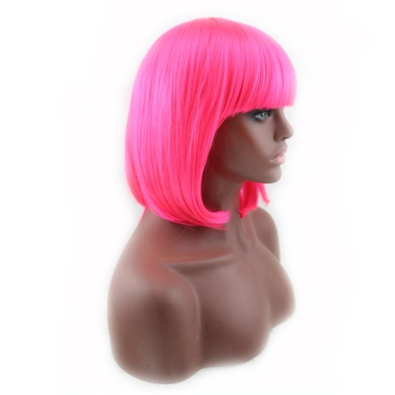 Korte Roze Pruik