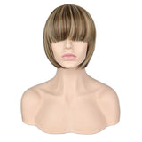 Korte Vierkante Blonde Pruik | Perruque-Club