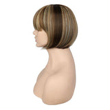 Korte Vierkante Blonde Pruik | Perruque-Club