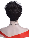 Korte zwarte pruik