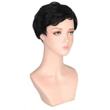 Zwarte Korte Pruik | Perruque-Club