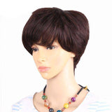 Damespruik kort bruin