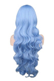 Lange Blauwe Pruik | Perruque-Club