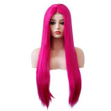 Fluorescerend Roze Lange Pruik