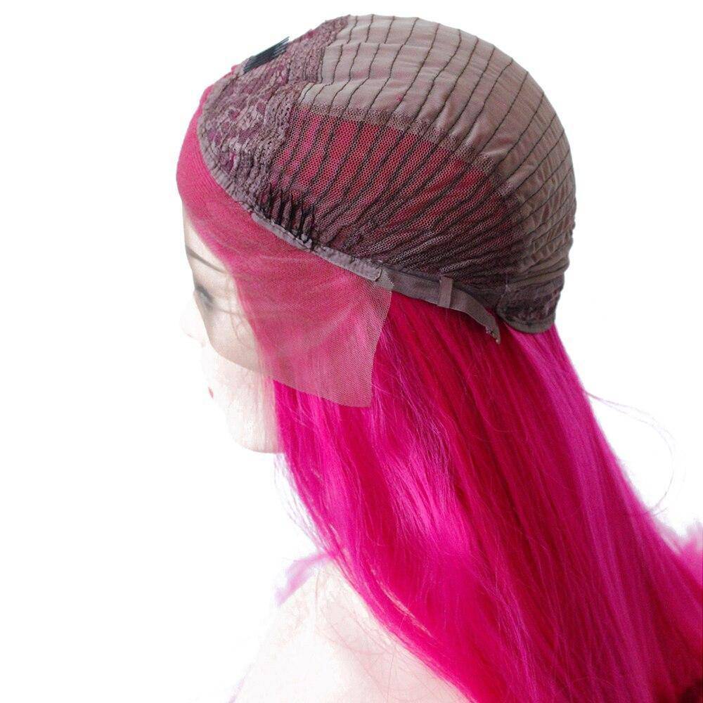 Fluorescerend Roze Lange Pruik