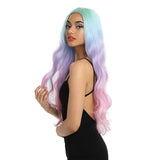 Lange golvende pruik