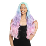 Lange golvende pruik