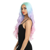 Lange golvende pruik