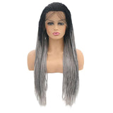 Grijs Lang Haar Pruik | Perruque-Club