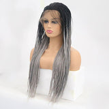 Grijs Lang Haar Pruik | Perruque-Club